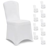 Juego de 10 fundas para sillas blancas