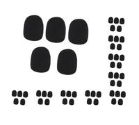 Juego de 10 fundas protectoras de espuma para micrófono de estudio KTV/hogar, color negro