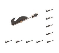 Juego de 10 ganchos de madera de sándalo negro Erhu con cabeza de tornillo, accesorio de herramienta de ajuste de arco Erhu