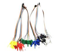 Juego de 10 ganchos de prueba de giro de línea de 200 mm, analizador lógico, kit de prueba de sonda de cable, amarillo/rojo/negro/verde