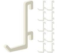 Juego de 10 ganchos para panel perforado Ikea Skadis - modelo en L inclinado, 25 mm - Soporte de pared, placa para herramientas y accesorios