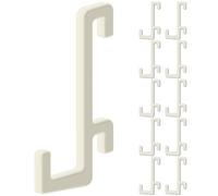 Juego de 10 ganchos para panel perforado Ikea Skadis - modelo en L recto, 15 mm - Soporte de pared, placa para herramientas y accesorios
