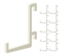 Juego de 10 ganchos para panel perforado Ikea Skadis - modelo en L recto, 40 mm, soporte de pared, placa para herramientas y accesorios