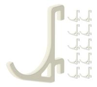 Juego de 10 ganchos para panel perforado Ikea Skadis - Modelo redondo, 40 mm - Soporte de pared, placa para herramientas y accesorios