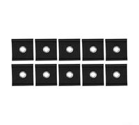 Juego de 10 ganchos para toldo de autocaravana de 56 mm78 mm con trenzado de poliéster y ojales, adecuados para toldos de caravanas, tiendas de campaña, caravanas y decoraciones al aire libre (negro)