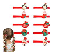 Juego de 10 gomas para el pelo festivas, de goma, bonitos accesorios para el cabello de Navidad, bandas elásticas para moño, trenza, deportes, boda, Halloween, animación, gimnasia, ballet