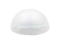 Juego de 10 hemisferios en blanco para manualidades creativas con bolas de espuma de poliestireno (7 cm)
