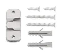 Juego de 10 Herrajes de suspensión SOTECH 19 x 44 x 5 mm acero inoxidable para cuadros Placas de cubierta Gancho de imagen Soporte de espejo Soporte de marco con material de fijación