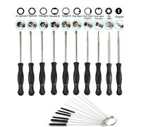 Juego de 10 herramientas de ajuste de carburador con cepillo de limpieza Aguja de carburador para motor 2 Ciclo Pequeñas corrientes Echo Stihl Poulan Husqvarna MTD Ryobi Homelite cortacésped Weed