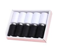 Juego de 10 hilos de poliéster de tonos variados Poder de resistencia para máquinas de coser y coser a mano Hilos para máquinas de coser de resistencia Paquetes de máquinas aceleradas