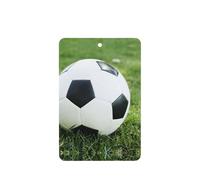Juego de 10 hojas aromáticas para ambientador de coche con diseño de balón de fútbol en hierba, accesorios para colgar en el coche con cuerdas para decoración