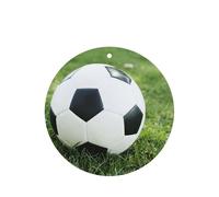 Juego de 10 hojas aromáticas para ambientador de coche con diseño de balón de fútbol en hierba, accesorios para colgar en el coche con cuerdas para decoración