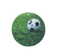 Juego de 10 hojas aromáticas para ambientador de coche con diseño de balón de fútbol en hierba, accesorios para colgar en el coche con cuerdas para decoración