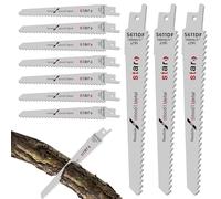 Juego de 10 hojas de sierra sable para madera, 6TPI hoja sierra sable, 150 mm, accesorios de sierra de sable para poda de árboles, madera gruesa