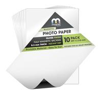 Juego de 10 hojas magnéticas de papel fotográfico brillante para impresoras de chorro de tinta, imanes imprimibles, A4