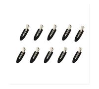 Juego de 10 horquillas básicas para el cabello sin arrugas para mujeres y niñas, accesorios para el cabello de moda (PT5004, negro, 10 unidades)