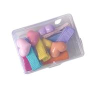 Juego de 10 horquillas para el pelo de color crema con forma de corazón para mascotas, horquillas laterales para perros, niños, accesorios para el pelo de mascotas para moda