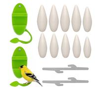 Juego de 10 Hueso de Sepia Natural de 8 a 12 cm, Pájaros con Soporte