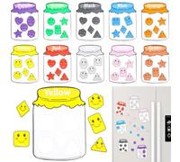 Juego de 10 imanes para nevera con imanes de clasificación de colores, actividades educativas de preescolar para niños, juegos sensoriales de coordinación ojo-mano (10 colores)