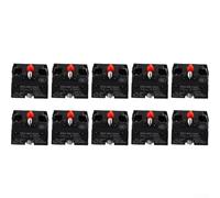 Juego de 10 interruptores de botón momentáneos ZB2-BE101C ZB2-BE102C para sistemas de control de máquina, montaje a presión 10 A 600 V (ZB2-BE102C)