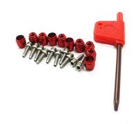 Juego de 10 juegos de agujas de aceite de freno con acero inoxidable y aleación de aluminio para frenos de disco hidráulicos StealthamaJig, incluye llave opcional (sin llave)