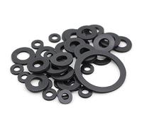 Juego de 10 juntas planas de goma negra for plomería, grifos y mangueras. Junta tórica impermeable compatible con M2-M12.(3x16x2mm)