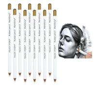 Juego de 10 lápices de borrar de madera para dibujos, lápices de goma para dibujar, lápices de dibujo de carbón, lápices para artistas, revisar el borrado