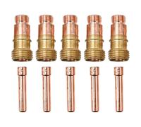 Juego de 10 lentes de gas Tig Stubby 17Gl332 y kit de pinza para Wp17 Wp18 Wp26 3/32 pulgadas 2.4 mm, 5 unidades cada uno