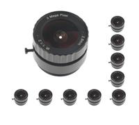 Juego de 10 lentes de iris fijo IR de 1/7.6 cm 2.8 mm 3 megapíxeles F1.2 CS para cámara IP CCTV