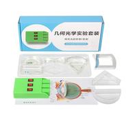 Juego de 10 lentes ópticos para enseñanza, crear espectros, rectángulos, cóncavos, triangulares, semicírculos, lentes ópticos educativos