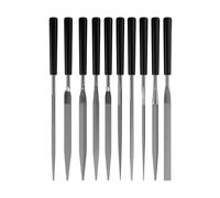 Juego de 10 limas de metal de acero con alto contenido de carbono for tallar madera, pulir metales, trabajar vidrio, piedra y manualidades.(4X160mm)