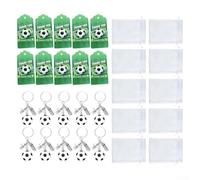 Juego de 10 llaveros de fútbol, acrílico y metal para fanáticos del fútbol, regalos conmemorativos de fiesta para los partidarios de la Copa del Mundo
