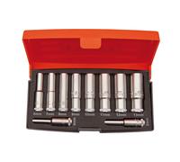 Juego De 10 Llaves De Vaso Profundas Bahco S0810L De 1/4 Pulgada Métricas