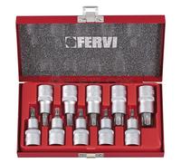 JUEGO DE 10 LLAVES DE VASO TORX T20-T70 DE 1\2” FERVI 0622