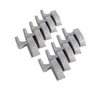 Juego de 10 luces LED para armario de armario, inalámbricas, con bisagra universal con sensor inteligente, luz blanca cálida/fría, armario universal para armario, color blanco frío