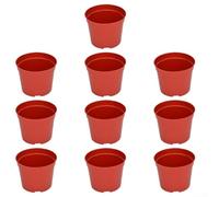 Juego de 10 macetas de plástico negro, varios tamaños, con moldeado por inyección y sistema de drenaje de doble nivel para mayor durabilidad y salud de las raíces (B115#)