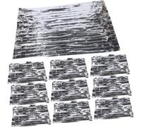 Juego de 10 mantas de emergencia aislantes, impermeables y resistentes al viento para sobrevivir en climas fríos.