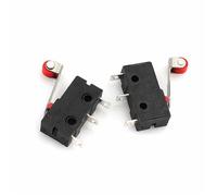 Juego de 10 microinterruptores de 2/3 pines NO/NC, mini interruptor de carrera 5A 250V CA KW11-3Z, palanca de arco rodillo, acción rápida, empuje (Roller Lever)