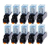 Juego de 10 microrrelés DPDT de uso general con base de zócalo, MY2P HH52P MY2NJ, 12 V, 24 V/110 V, 220 V CA, bobina(DC,48V)