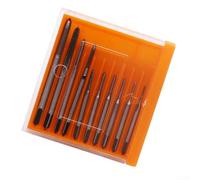 Juego de 10 micros grifos de acero de alta velocidad de precisión métrica de roscado kit de herramientas para relojería electrónica metales blandos madera impulsada por máquina tamaños M1-M3.5