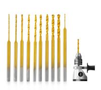 Juego De 10 Mini Brocas Helicoidales, Mini Taladro, Micro Broca De Grabado, Juego De Brocas Para Madera, Herramienta De Perforación De Agujeros Pequeños Recubiertos De Carburo