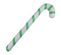 Juego de 10 muletas inflables de Navidad de PVC para mejorar la decoración navideña con un diseño colorido y divertido para uso en interiores y exteriores (verde)