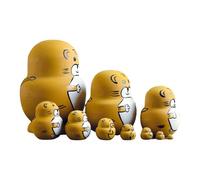 Juego de 10 muñecas tradicionales rusas de anidación de madera pintada a mano con temática de matrioshka, muñecas de anidación de artes populares, adornos decorativos coleccionables