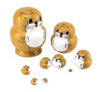 Juego de 10 muñecas tradicionales rusas de madera pintada a mano con temática de matrioshka, muñecas folkarts coleccionables tradicionales