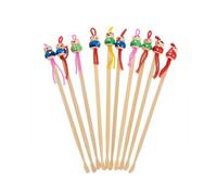 Juego de 10 palillos reutilizables de bambú para una limpieza eficaz y delicada