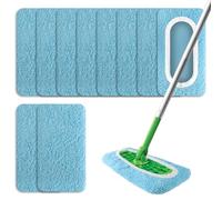 Juego de 10 paños de suelo reutilizables, lavables en húmedo y seco, adecuados para mopas Swiffer, paños de repuesto para la limpieza diaria de suelos duros