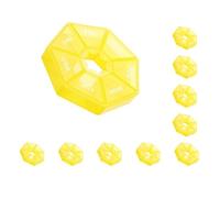 Juego de 10 paquetes de 2 pastilleros semanales de plástico con 7 rejillas de almacenamiento para tabletas, dispensador de viaje, campamento, caja de accesorios, amarillo