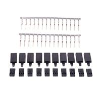 Juego de 10 pares de conectores de extensión hembra/macho, receptor, señales de transmisión y pines para conector de equipo