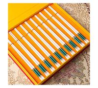 Juego de 10 pares de palillos de porcelana sin pintura, sin cera, naturales, saludables, estilo chino clásico para cocina, comedor, gourmet, tallarines, caja de regalo X