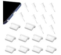 Juego de 10 pares de tapones antipolvo USB C para puerto de carga tipo C y conector de auriculares, tapas antipolvo de silicona compatibles con Samsung S10, Note, Pixel, One Plus, las últimas laptops